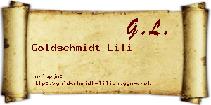 Goldschmidt Lili névjegykártya